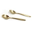 stainless steel gold dessert spoon